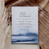 水モダン色 | Blue 祝 Let's 招待状