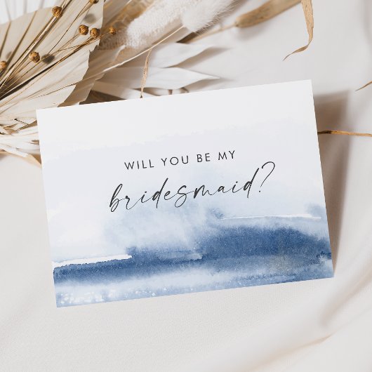 水モダン色 | Blue Bridesmaid Proposal Card 招待状