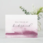 水モダン色 | Red Bridesmaid Proposal Card 招待状 (スタンド正面)