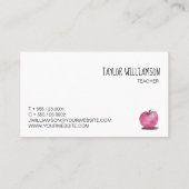 水モダン色Appleカスタマイズ可能先生 名刺 (裏面)