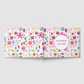 水モダン色Hedgerow花名前をカスタムする ゲストブック (全面)