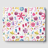 水モダン色Hedgerow花名前をカスタムする ゲストブック (裏面)