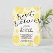 水モダン色Sweet sixteen誕生会 招待状 (スタンド正面)