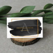 水モダン芸術的色と金ゴールド 名刺