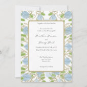 水モダン芸術的色結婚式招待状 招待状 (正面)