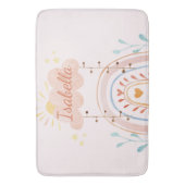 水モノグラムの色かわいいレインボーキッズ バスマット (正面縦)