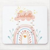 水モノグラムの色かわいいレインボーキッズ マウスパッド (正面)