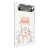 水モノグラムの色かわいいレインボーキッズ ミニクリップボード (アングル)