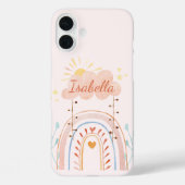 水モノグラムの色かわいいレインボーキッズ Case-Mate iPhoneケース (裏面)