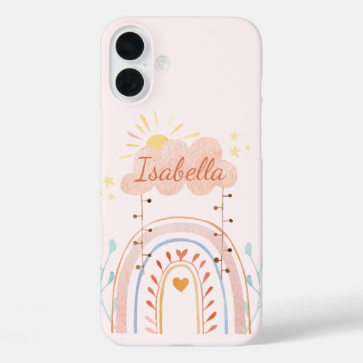 水モノグラムの色かわいいレインボーキッズ Case-Mate iPhoneケース (裏面)