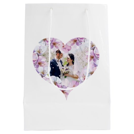 水モノグラムの色さくらんぼブロッサム抱き枕 ミディアムペーパーバッグ (裏面)