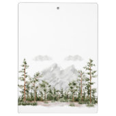 水モノグラムの色の山と森 クリップボード (裏面)