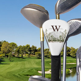 水モノグラムの色の山と森 ゴルフヘッドカバー