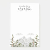 水モノグラムの色の山と森 ポストイット (正面)