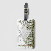 水モノグラムの色の山と森 ラゲッジタグ (正面縦)