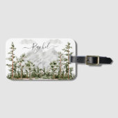 水モノグラムの色の山と森 ラゲッジタグ (正面横)