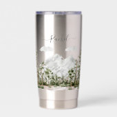 水モノグラムの色の山と森 保温保冷タンブラー (背面)