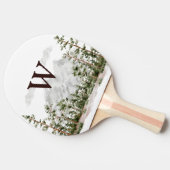 水モノグラムの色の山と森 卓球ラケット (横)