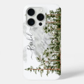 水モノグラムの色の山と森 Case-Mate iPhoneケース (裏面)