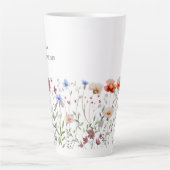 水モノグラムの色カラフル野草野 カフェラテマグ (正面)