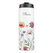 水モノグラムの色カラフル野草野 タンブラー (正面)