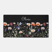 水モノグラムの色カラフル野草野 デスクマット (正面)