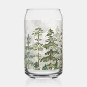 水モノグラムの色グリーンパイン森林山 ガラス缶 (裏面)