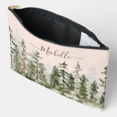 水モノグラムの色グリーンフォレスト アクセサリーポーチ (見開き)