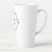 水モノグラムの色セージ緑離れリース カフェラテマグ (右)