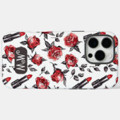 水モノグラムの色フローラ植物学iPhone Case-Mate iPhoneケース (裏面 (横))