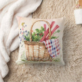 水モノグラムの色レッドルバーブ&ハーブ クッション (ブランケット)