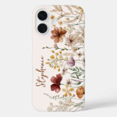 水モノグラムの色ワイルドフラワーかわいらしフローラ Case-Mate iPhoneケース (裏面)