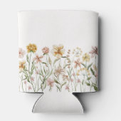 水モノグラムの色ワイルドフラワー牧草地フローラ 缶クーラー (裏面)