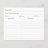 水モノグラムの色野花レシピカード (正面)