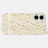 水モノグラムの色野草花柄 Case-Mate iPhoneケース (裏面 (横))