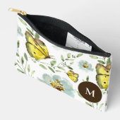 水モノグラムの色黄蝶フローラ アクセサリーポーチ (見開き)