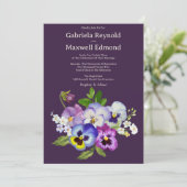 水ユニークエレガント色パニ結婚ー 招待状 (スタンド正面)