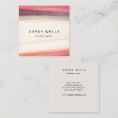 水ユニークカラフル色抽象芸術アート スクエア名刺 (正面/裏面)