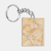 水ユニークモダン色の手スケッチオレンジ キーホルダー (正面左)