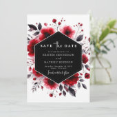 水ユニーク色の花クリムゾンレッド結婚ズ セーブザデート (スタンド正面)