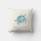 水ユニーク色ウミガメ クッション (正面)