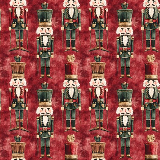 水ユニーク色クリスマスくるみ割り深い赤 フリースブランケット