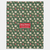 水ユニーク色クリスマスクッキー毛布 フリースブランケット (正面)