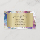 水ユニーク色スパークリー金箔美しいサロン 名刺 (裏面)