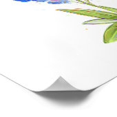 水ユニーク色テキサス州ブルーボンネットアート ポスター (角)