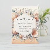 水ユニーク色ビーチ結婚式 セーブザデート (スタンド正面)