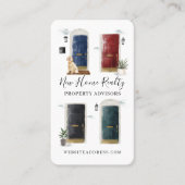 水ユニーク色フロントドア実在エステート 名刺 (正面)