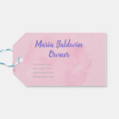 水ユニーク色モダン名刺 ギフトタグ (裏面横)