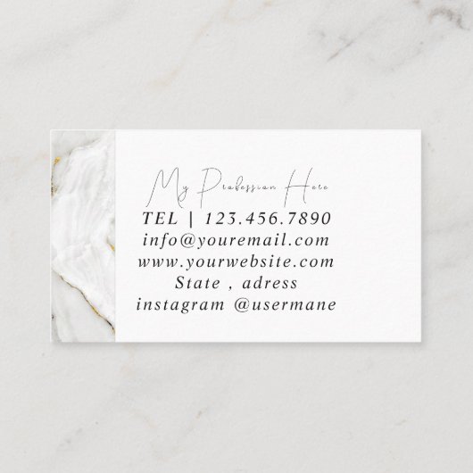 水ユニーク色モダン名刺 名刺 (裏面)