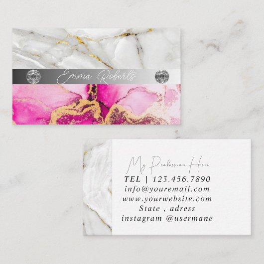 水ユニーク色モダン名刺 名刺 (正面/裏面)